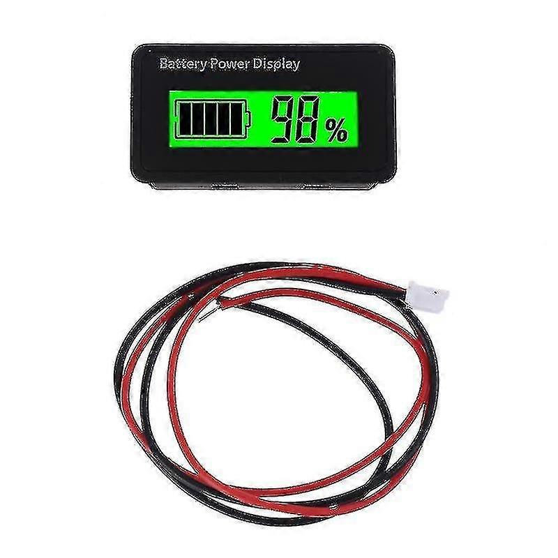 12v 24v 48v Battery Capacity Indicator Golf Cart Voltage Meter With Lcd Display-green