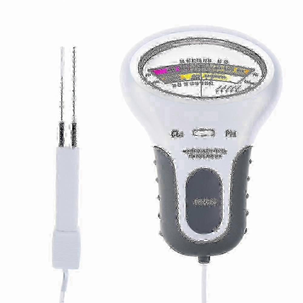 Water Quality Ph Tester Portable Cl2 Chlorine Tester Digital Ph Meter Ph Cl2 Chlorine Dector Portable Digital For Swimming Pool(1pc, White, No Ba TOP