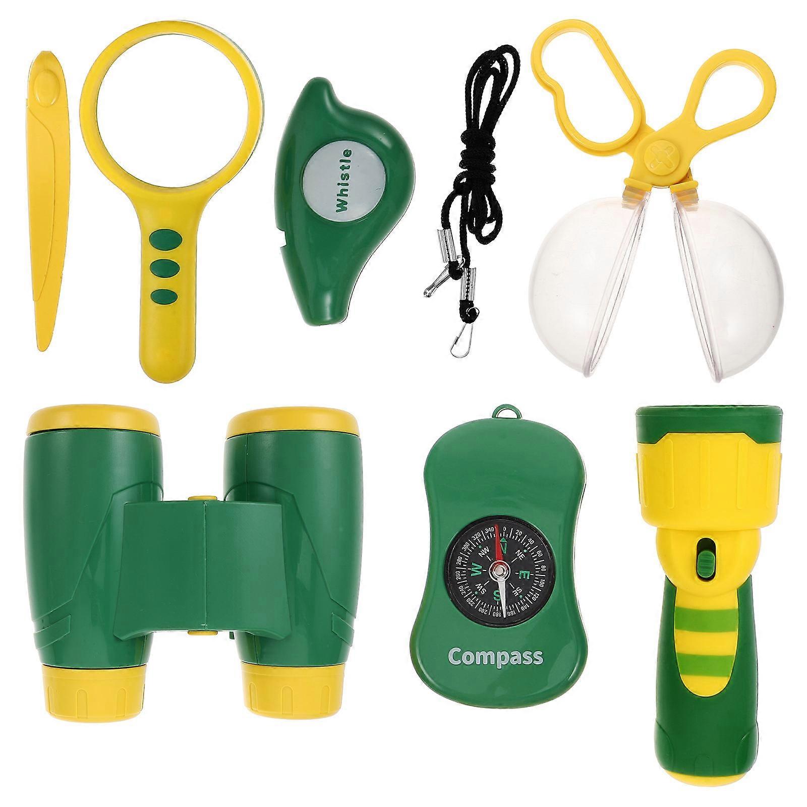 Outdoor Bug Observation Toy for Kids 1Set with Compass Binocular and Flashlight