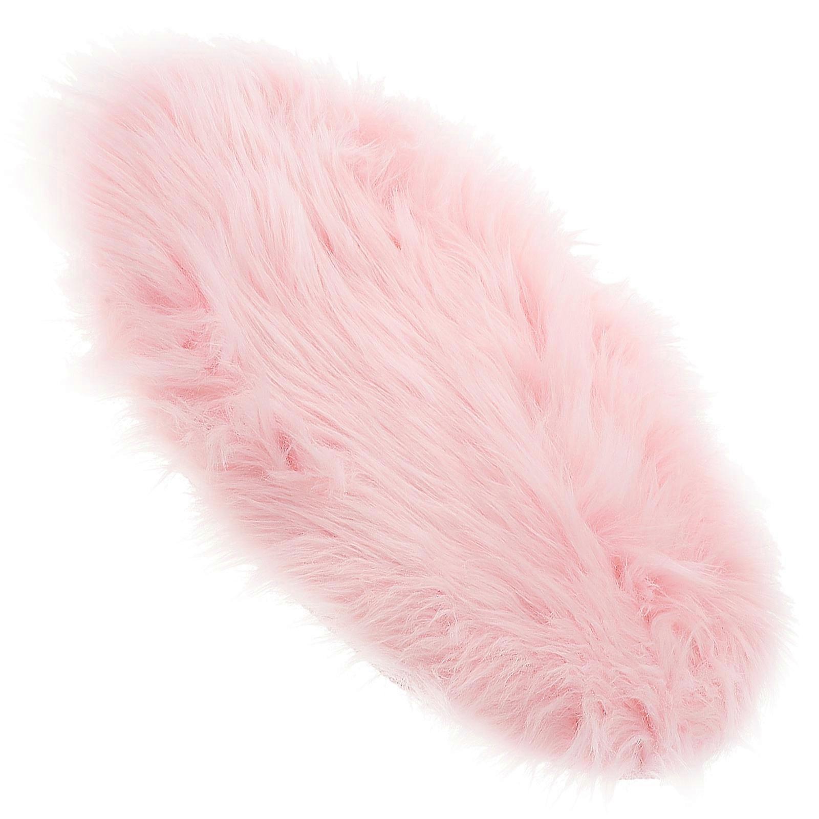 Fuzzy Pink Rug Plush Mat For Home Photography Background 17.68X17.68X0.47in Ideal For Social Media Content Creation 1Pack