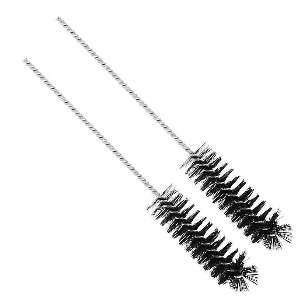 Black Nylon Engine Carbon Brush for Car Cleaning 2Pcs Brush Set