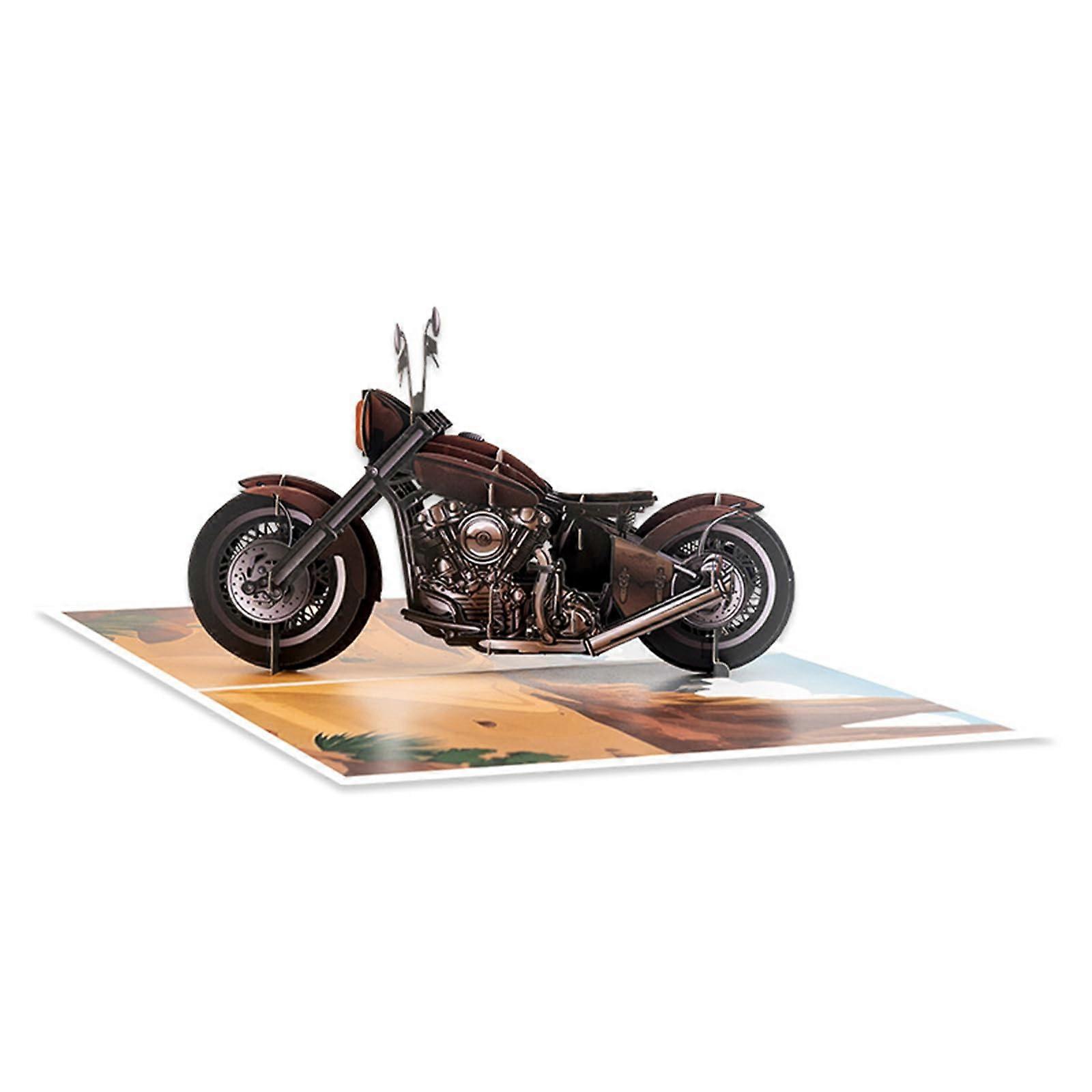 Motorcycle Popup Birthday Card with Envelope for Friends and Family Handmade