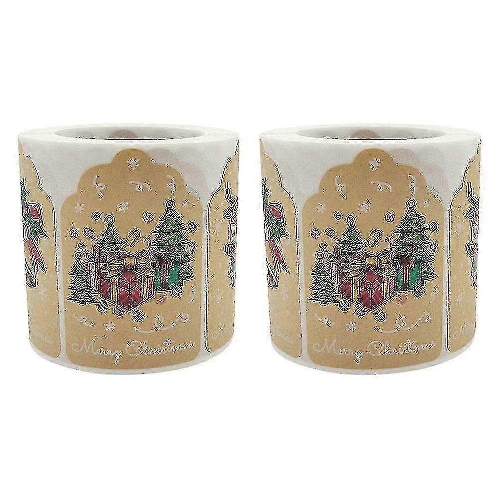 Stickers for gifts 2 rolls Christmas tags