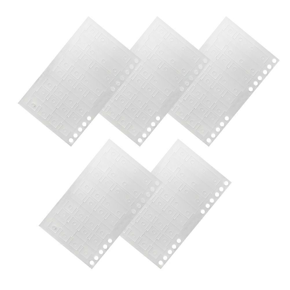 White PVC Portable Tabs for Book Annotation 5 Sheets Self Adhesive