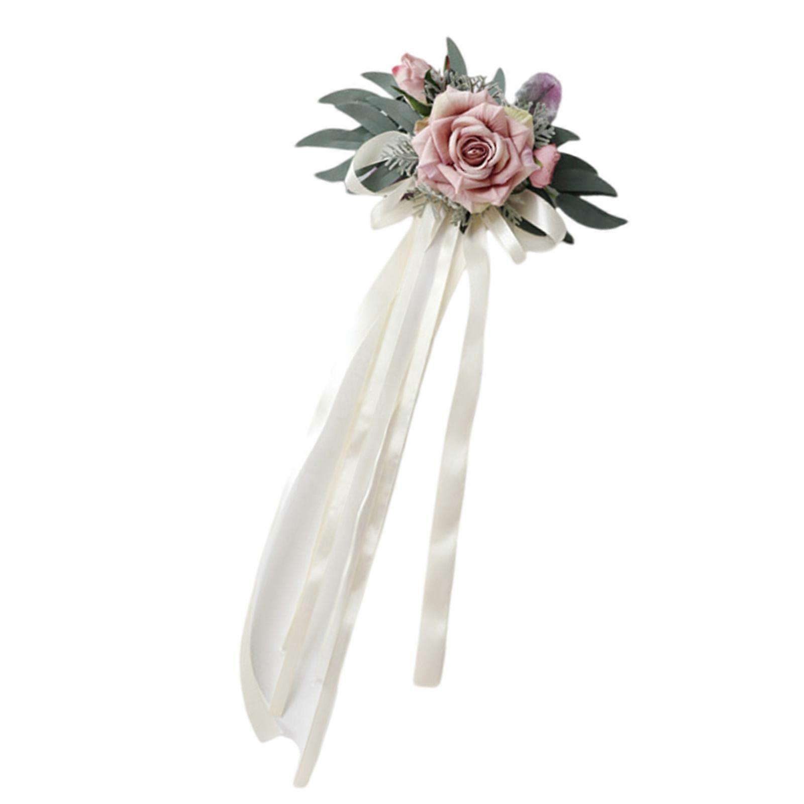 Charm Fabric Rose Flower For Wedding Car Decoration And Event Styling Artificial Flower for Photography Scene Setting  Buttercream powder