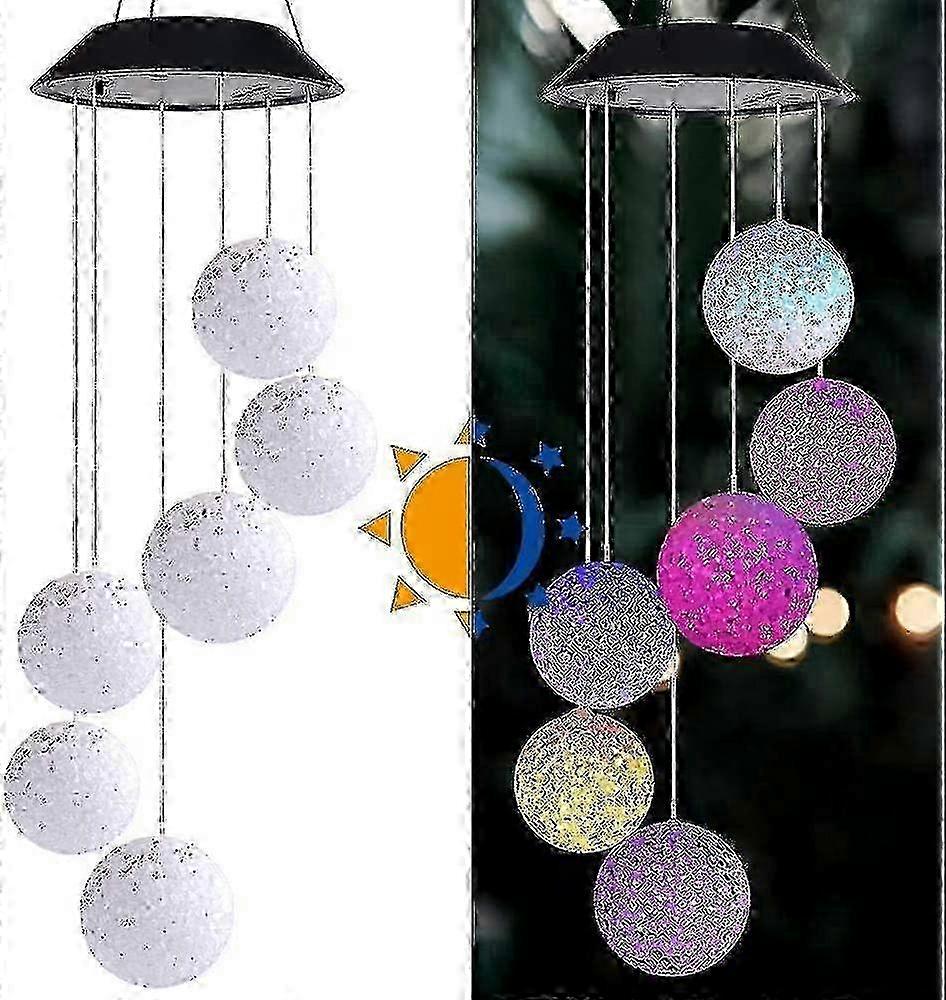 Solar Led Wind Chime Color Changing Light Suitable For Garden Decoration