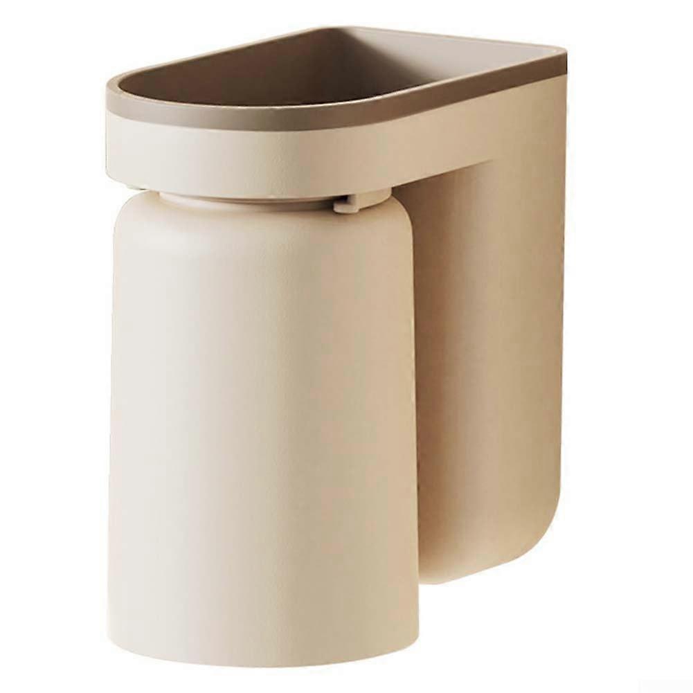 2 Pack Wall Mounted Toothbrush Holder with Rinse Cup, Space Saving Bathroom Organizer for Couples, White