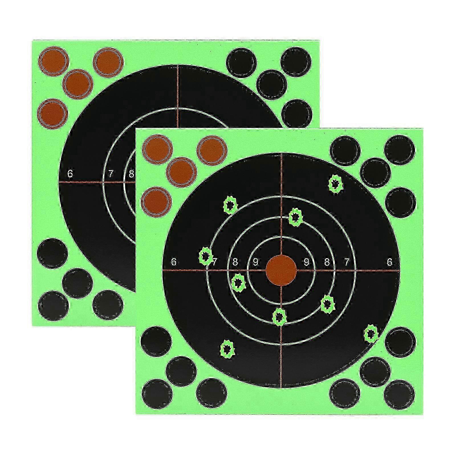 f 25-Pack 14x14cm Splatter Targets - Fluorescent Reactive Paper