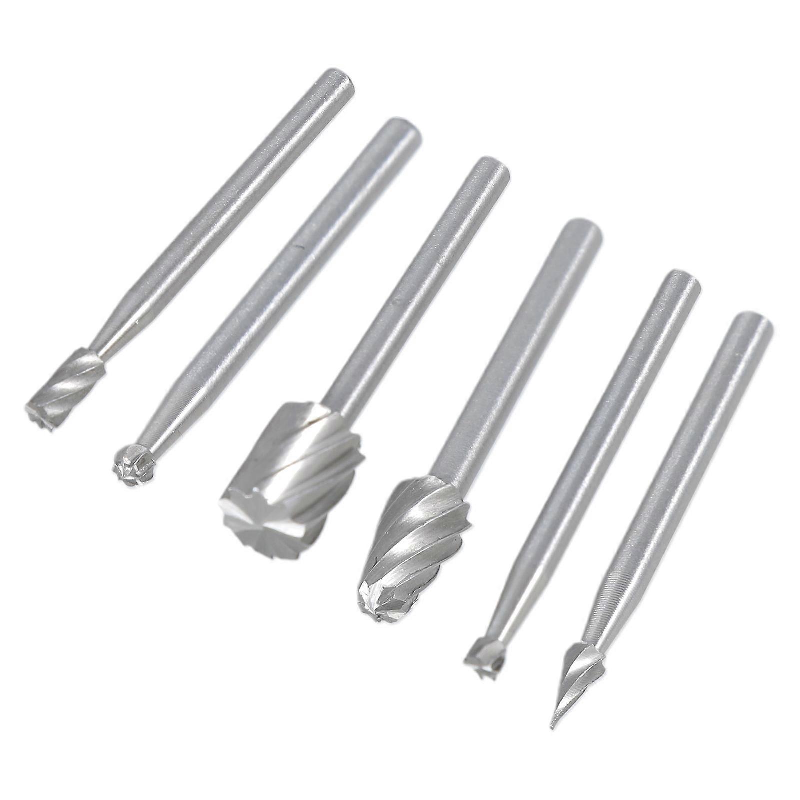 6pcs HSS Routing Router Grinding Bits Burr For Rotary Tool  for  Mini New Multicolor