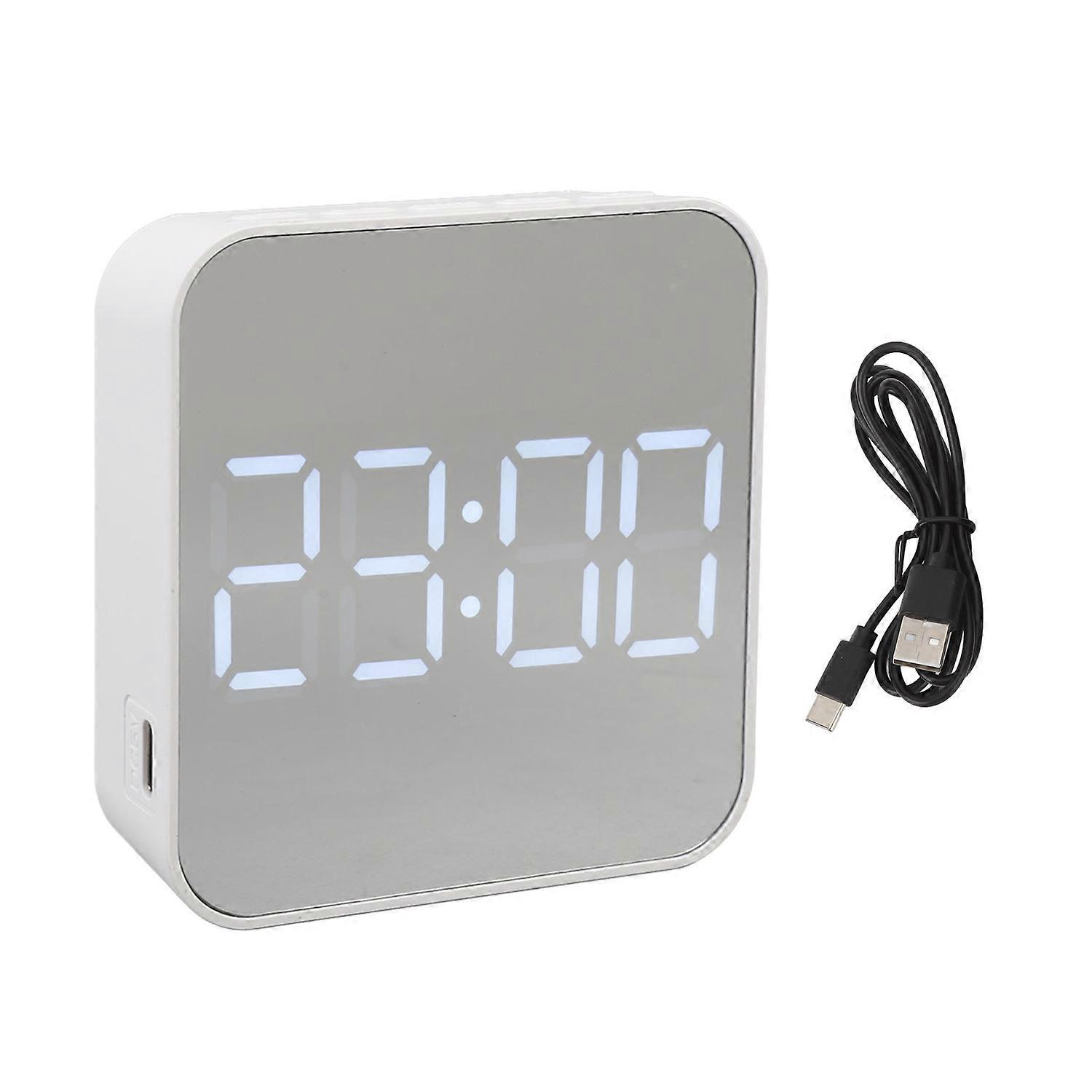 LED Digital Clock 2 Alarm Settings Multifunctional Small Electronic Alarm Clock with Temp Date Displ