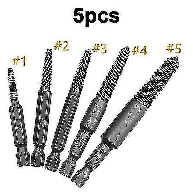 5 Piece Screw Extractor For Hex Handle Screws For Broken Head Screws Stuck Screws Rusty Extractor 25-26
