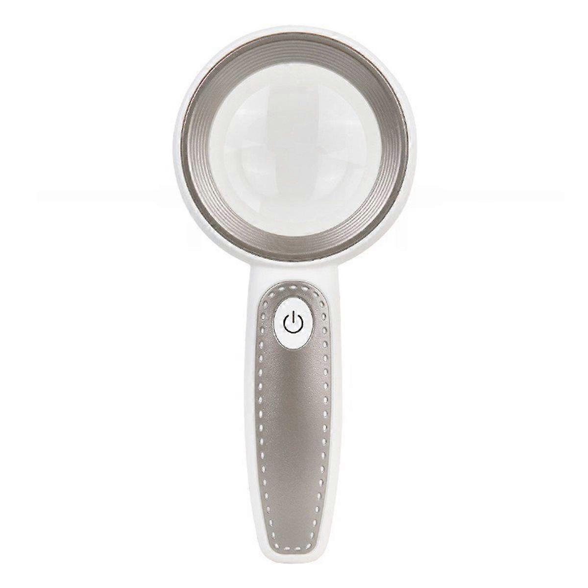 Handheld Magnifier 3 Lighting Modes Magnifying Glass with 14-LED Light for Seniors Reading Repair Ma
