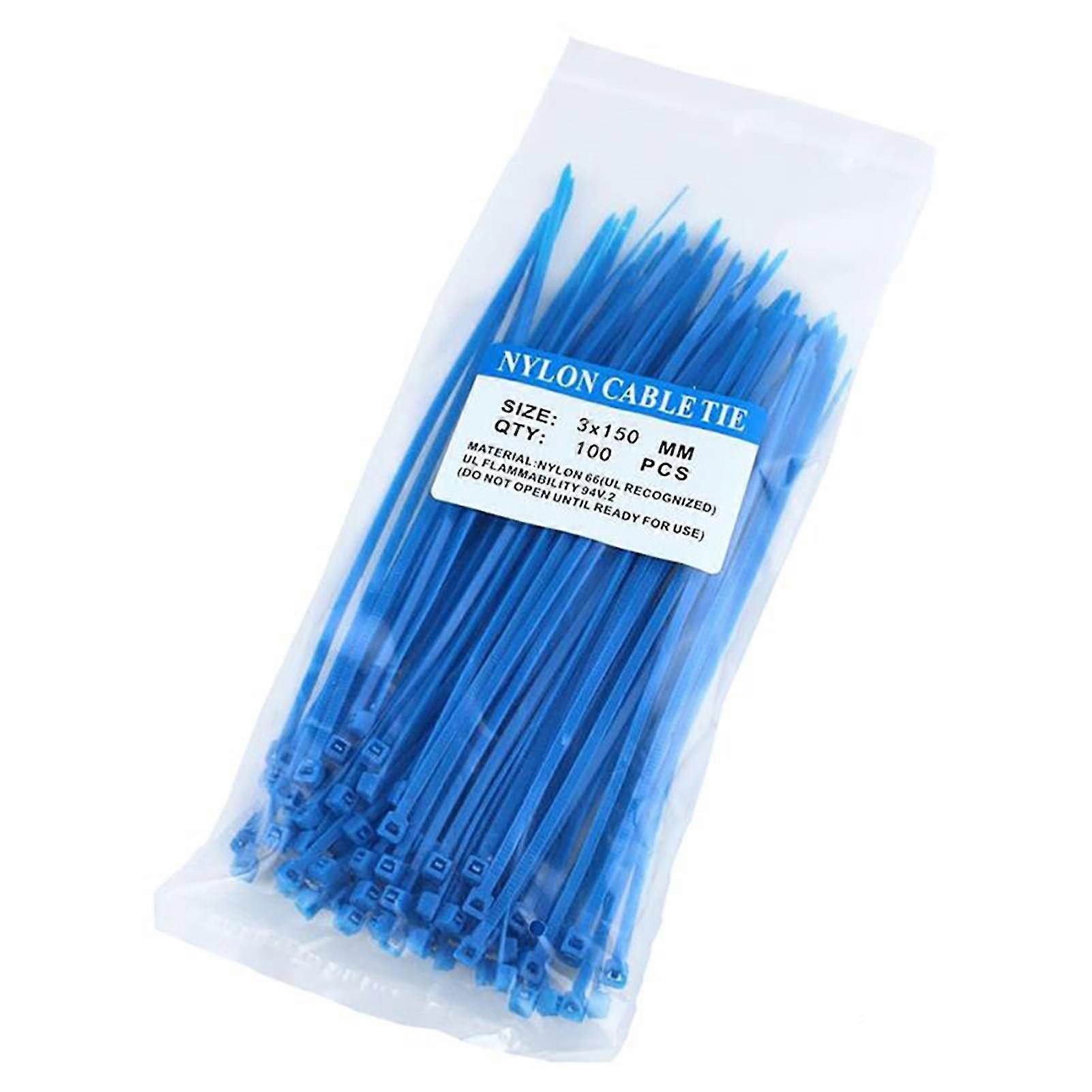 ヘビーデューティ7色ナイロンケーブルタイ100pcs、家庭/オフィス/屋外用の耐熱性および耐紫外線性