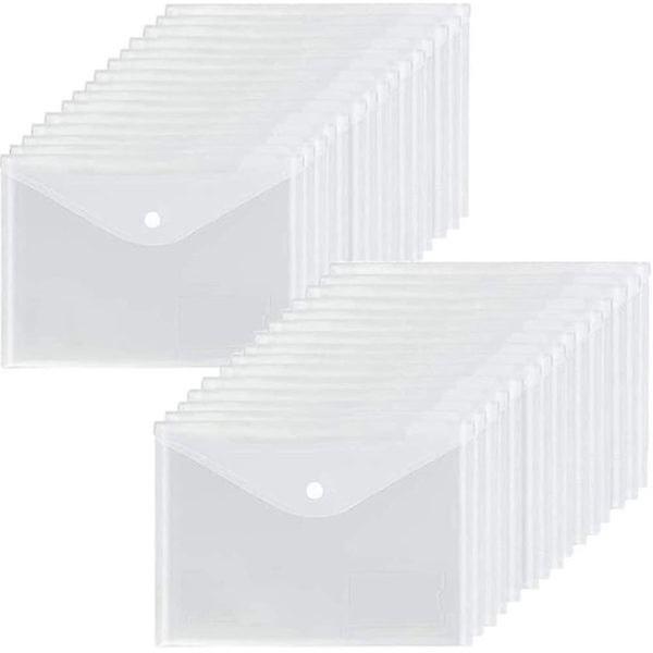 A5 Plastic Pockets Transparent - 24 Pockets Polypropylene Document Folder Gift