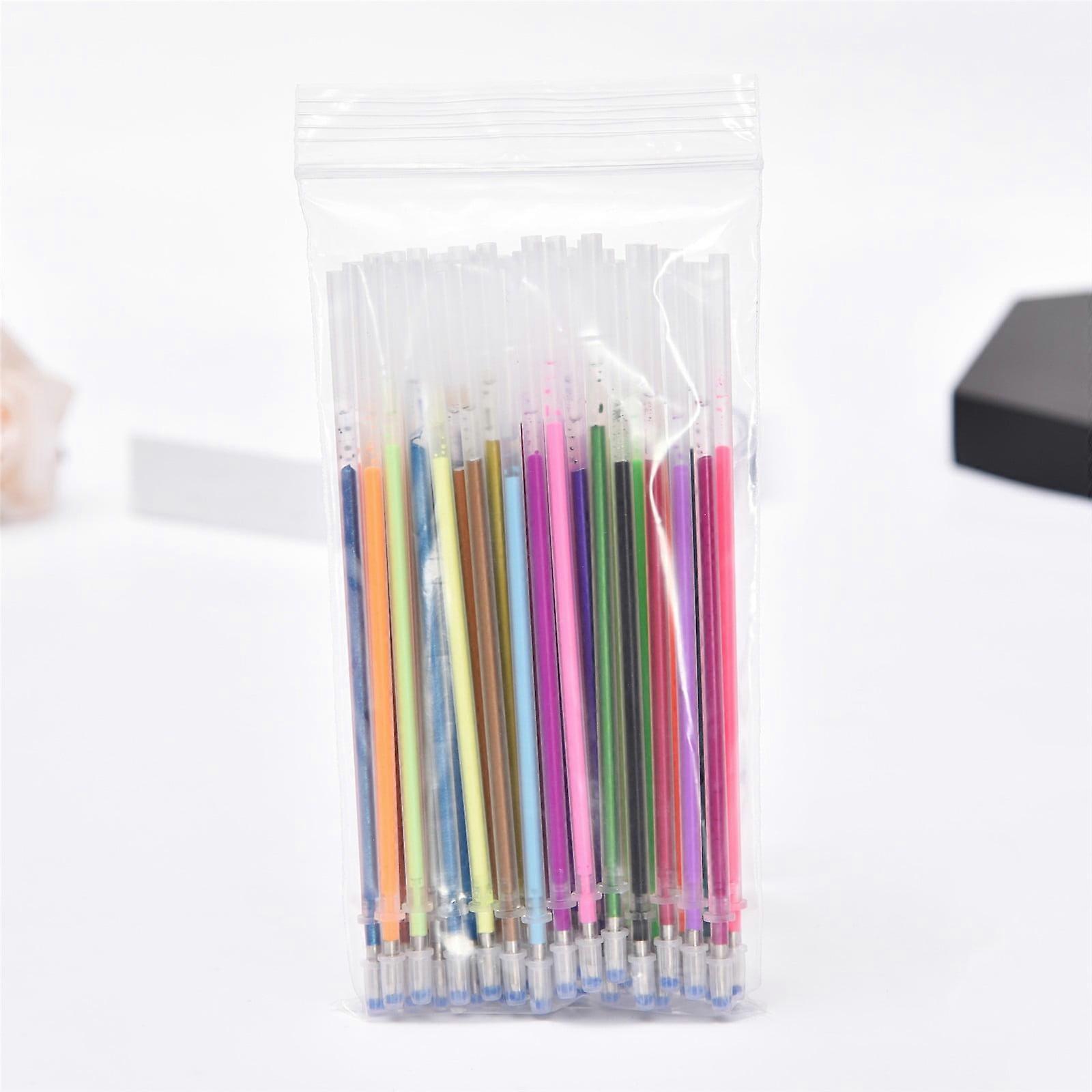 100Pcs Random Color Glitter Gel Pens 0.8mm Medium Point, 10ml Smooth Writing for Crafting, Doodling, Drawing & Adult Coloring Books