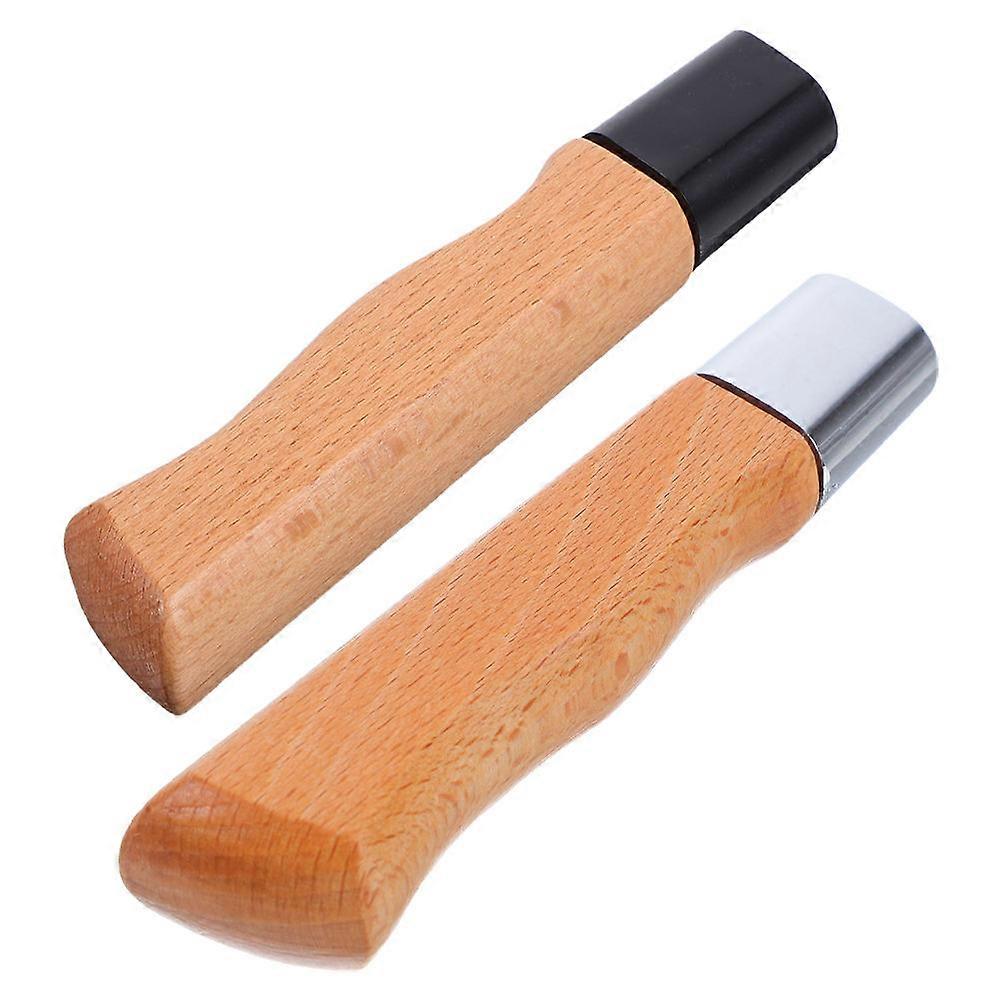 Wooden Cutter Handle for Kitchen Replacement 2Pcs Ergonomic Grip