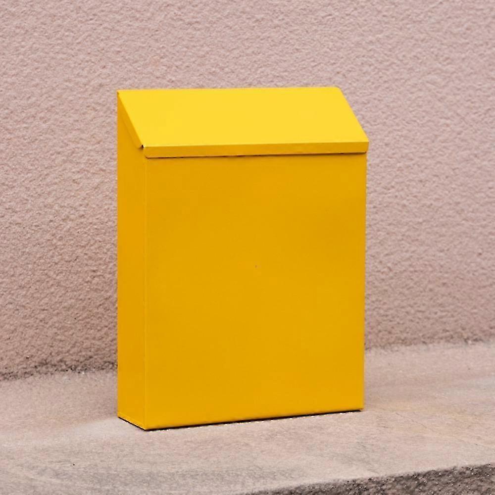 Metal Postbox with Lock for Outdoor Use, Secure Mail Drop Box for House