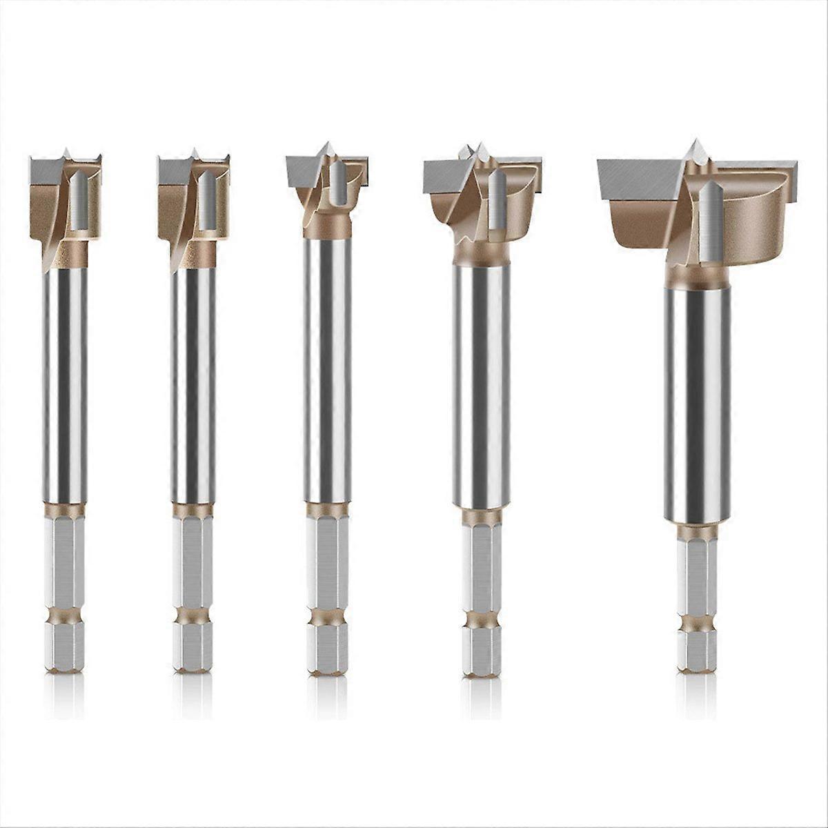 5pc 10-35mm Forstner Drill Bit Hinge Boring Bit Hole Saw Cutter
