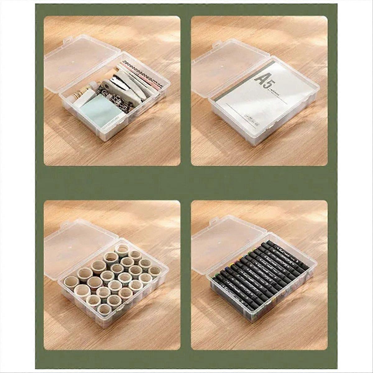 3PCS A4 Size Organiser Book Organiser Office File Box Transparent,L