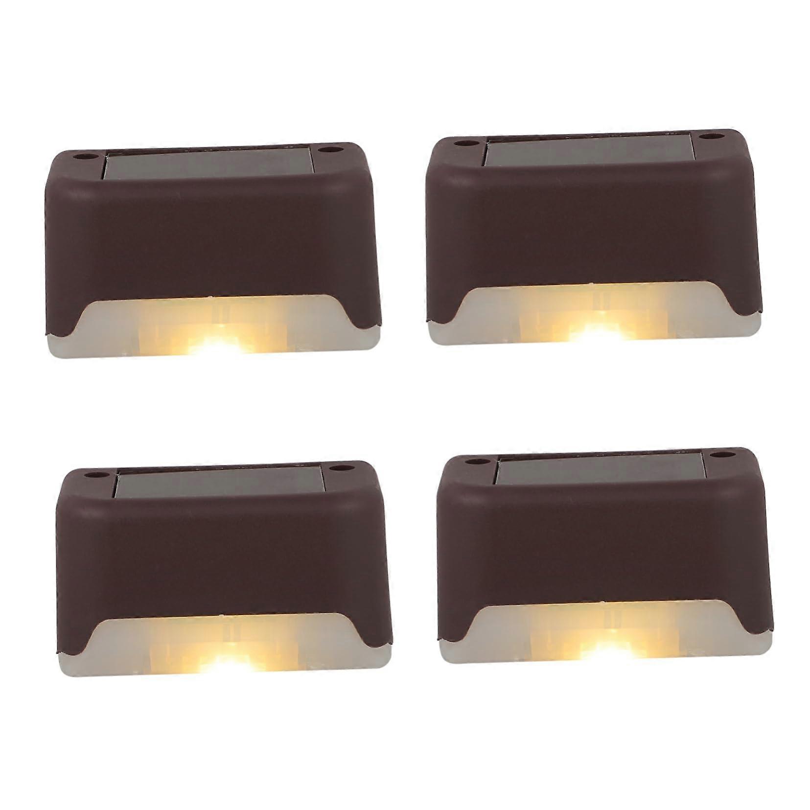 Solar Deck Lights Waterproof LED Outdoor Step Lighting for Pathway and Patio Easy Install