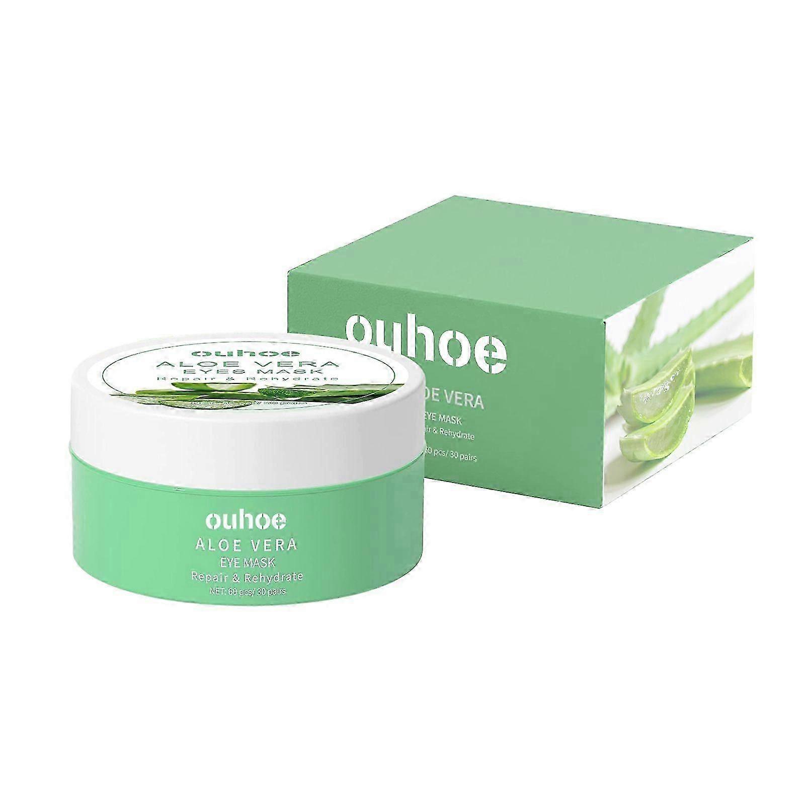 Moisturizing Aloe Vera Eye Mask with Collagen  Reduce Dark Circles, Wrinkles  Puffiness, 60pcs