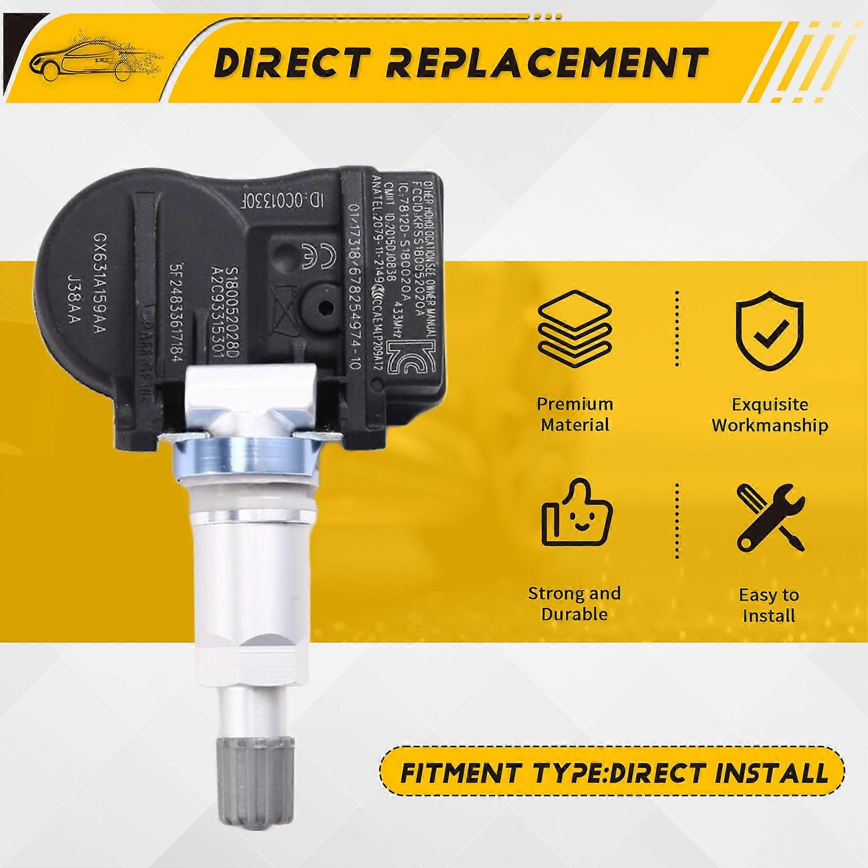 4PCS 433MHZ TPMS Tire Pressure Sensor for Land Rover Range Rover Jaguar F-PACE GX63-1A159-AA C2D47173