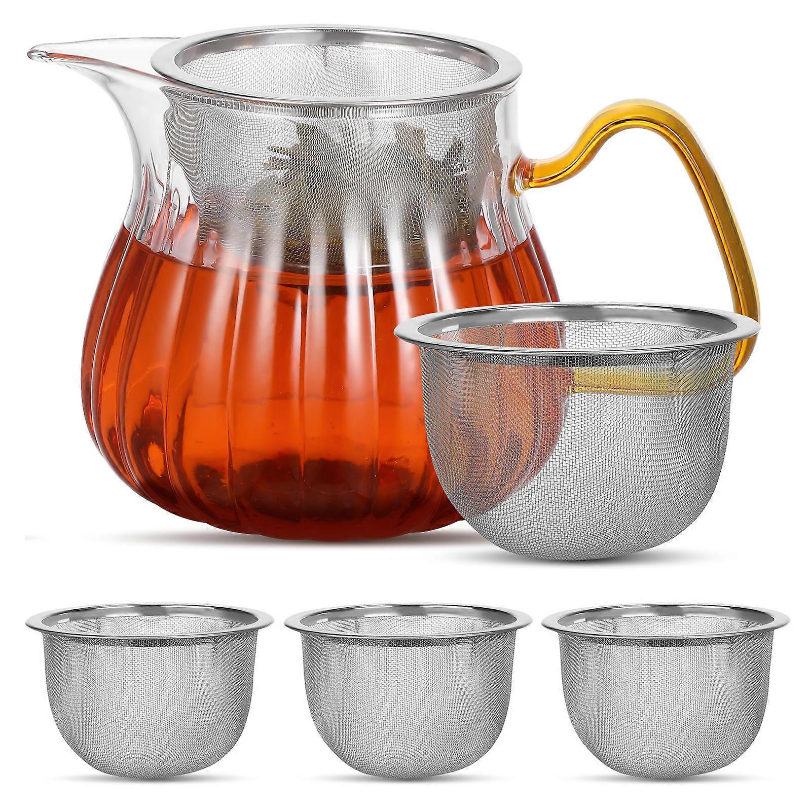 4pcs Stainless Steel Tea Filter Durable Tea Strainer Home Tea Strainer Tea Infuser