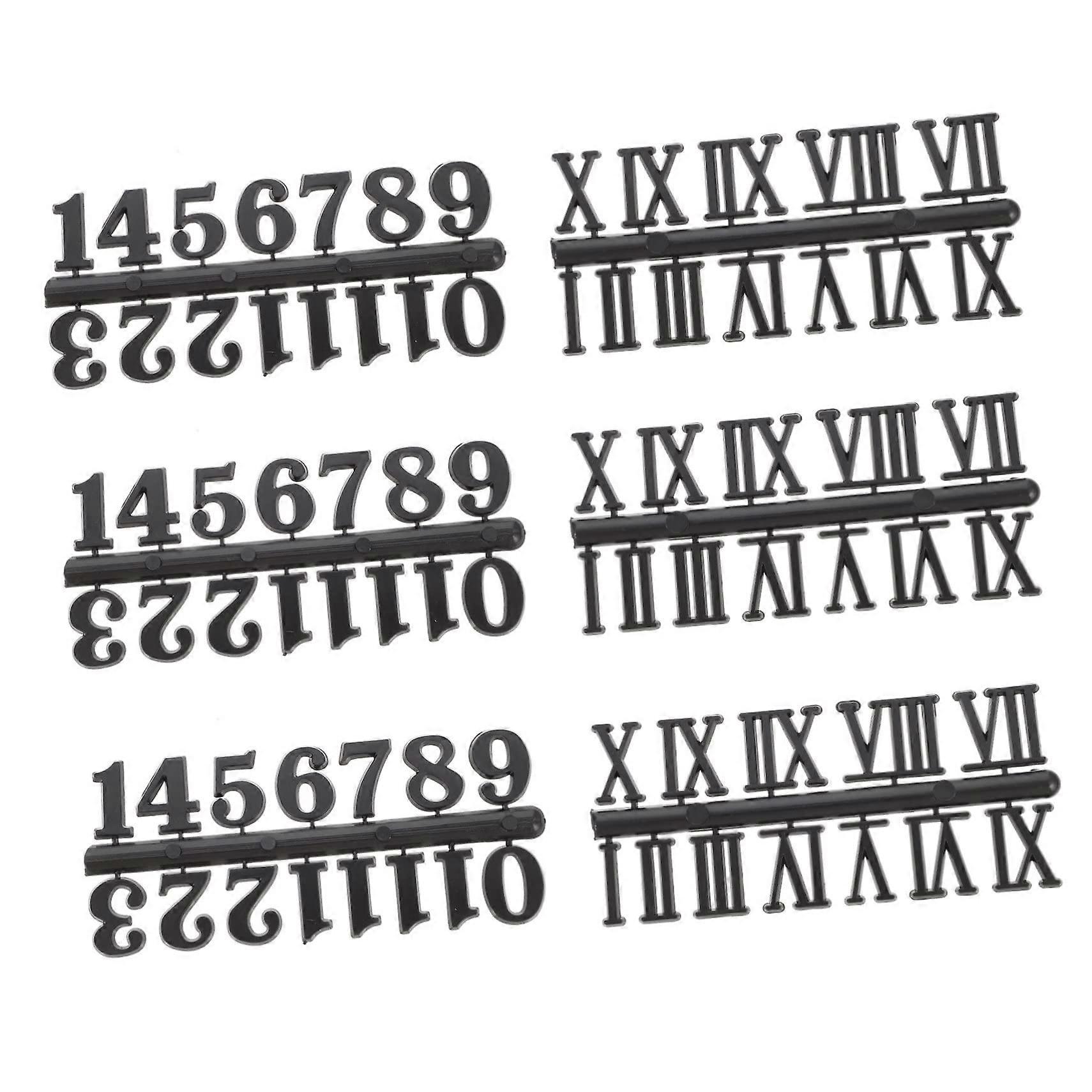 DIY Clock Numbers Roman Numeral Kit Gold Wall Clock Number Set for Replacement and Decor