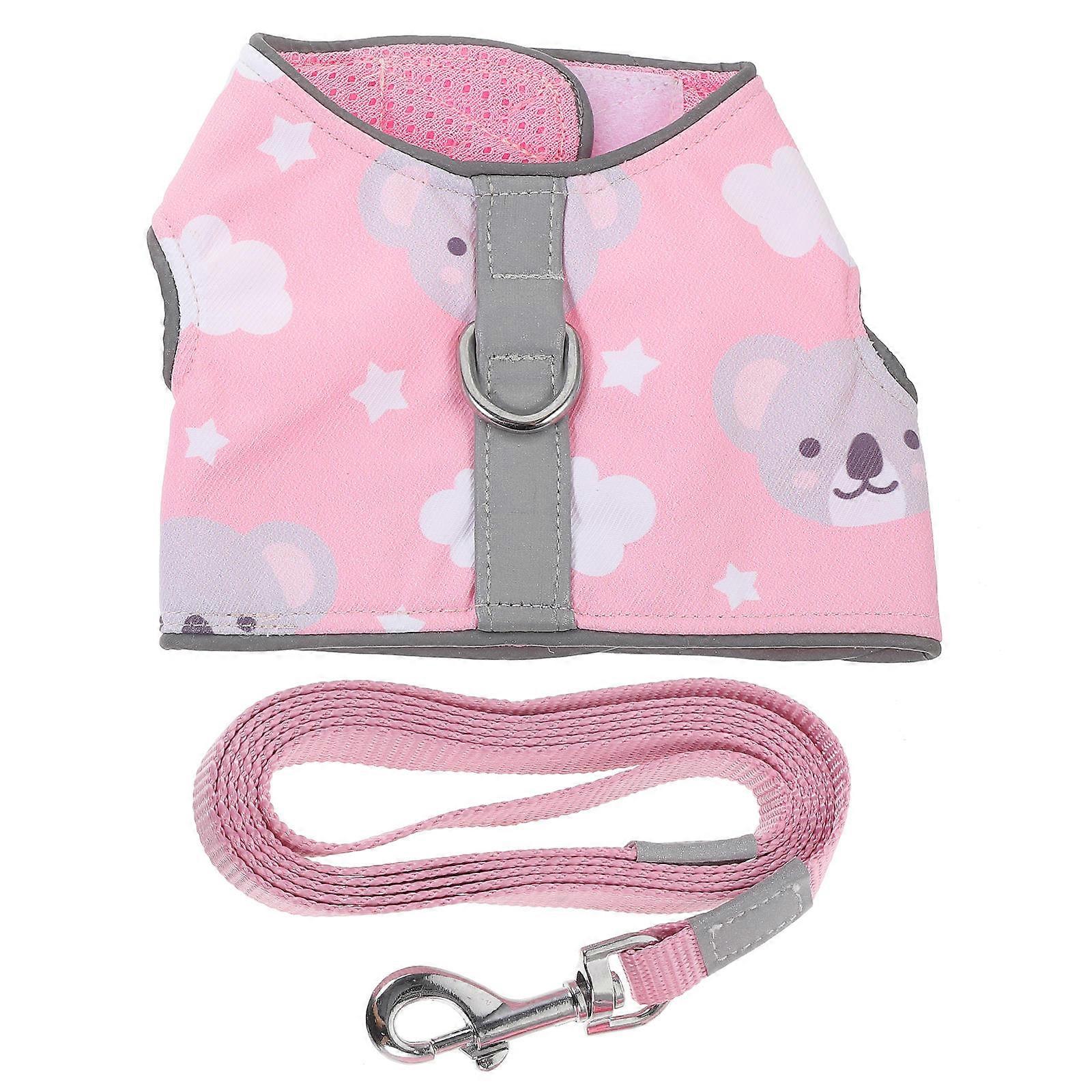 Cat Harness with Leash for Escape Proof Use 3Pcs Adjustable Mesh Sky-Blue