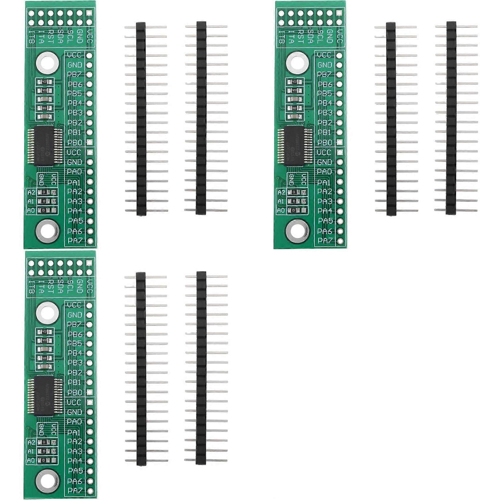 3X 16-Ch IO Expansion Pin Module Board I2C Interface IIC Input Output MCP23017-E/SS for Computer Game Console