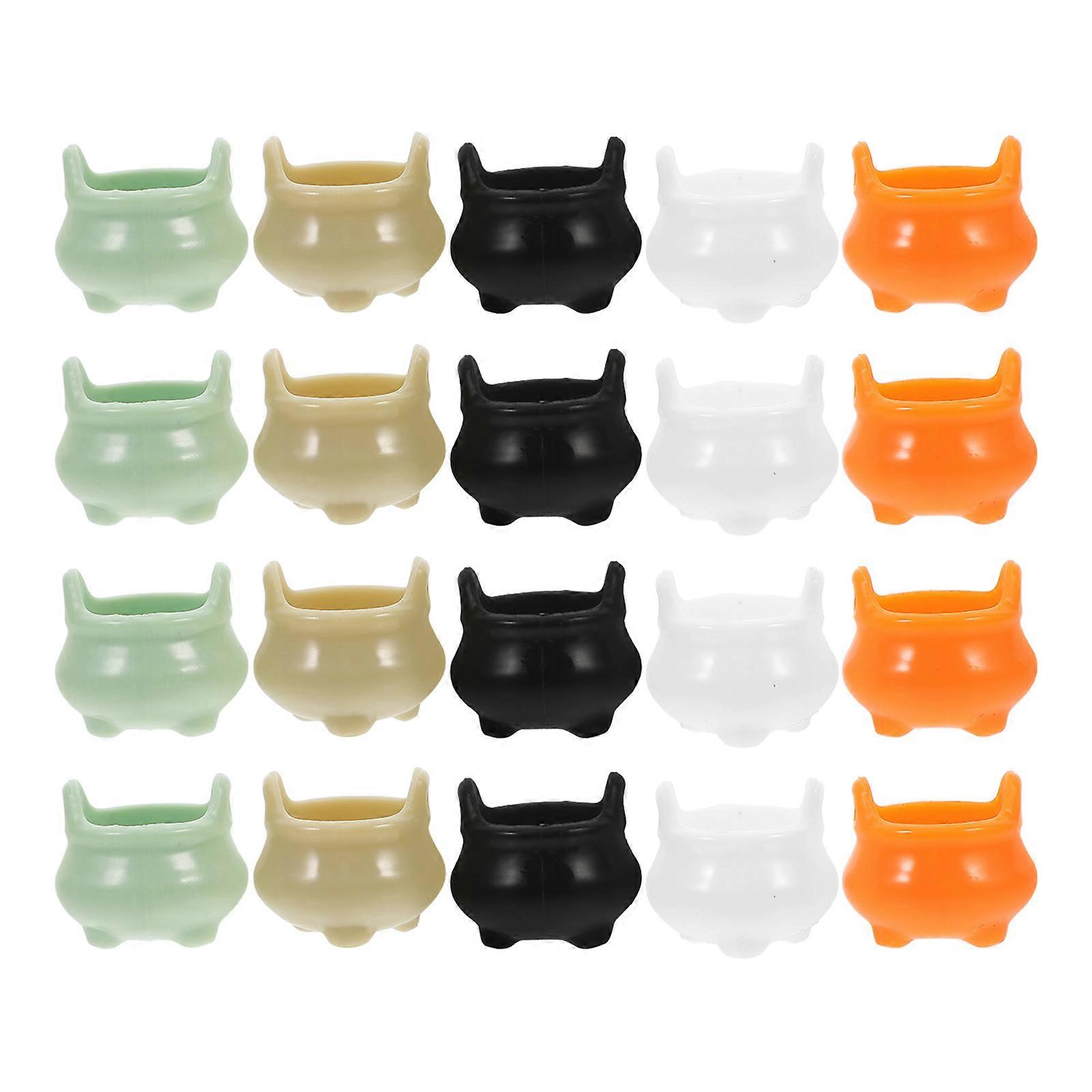 Halloween Mini Cauldrons Cauldron for Decoration 20Pcs Plastic Material