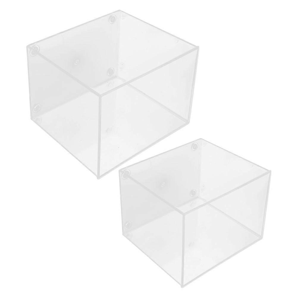 Desktop Mini Betta Fish Tank for Home Aquarium Plastic 2Pcs