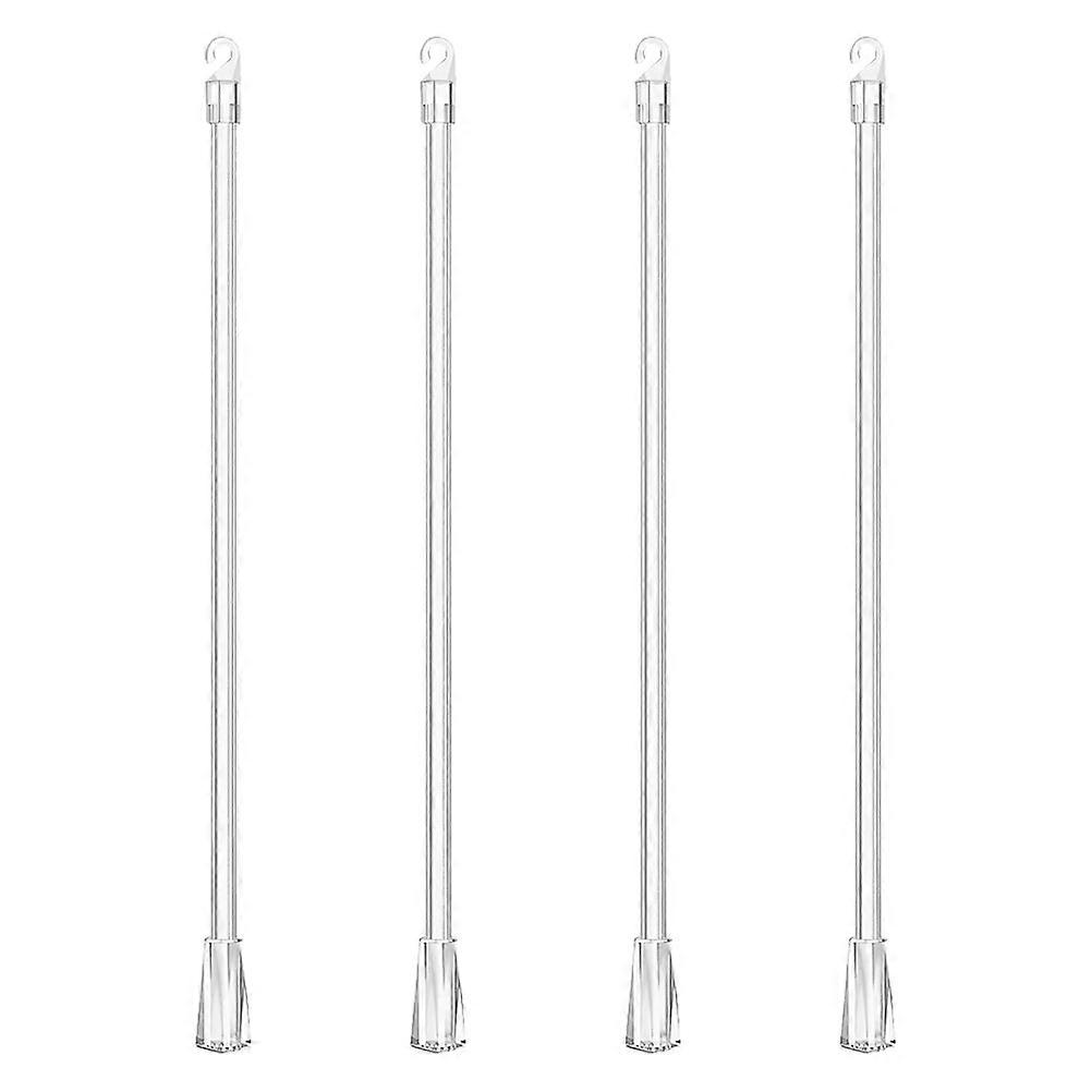 Venetian Blind Clear Wand Replacement with Hook 4Pcs Plastic Set