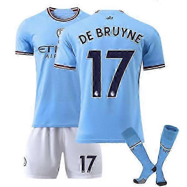 マンチェスター・シティ ジャージ 22-23 フットボールジャージ 17 デ・ブライネ キッズ 28(150-160cm)