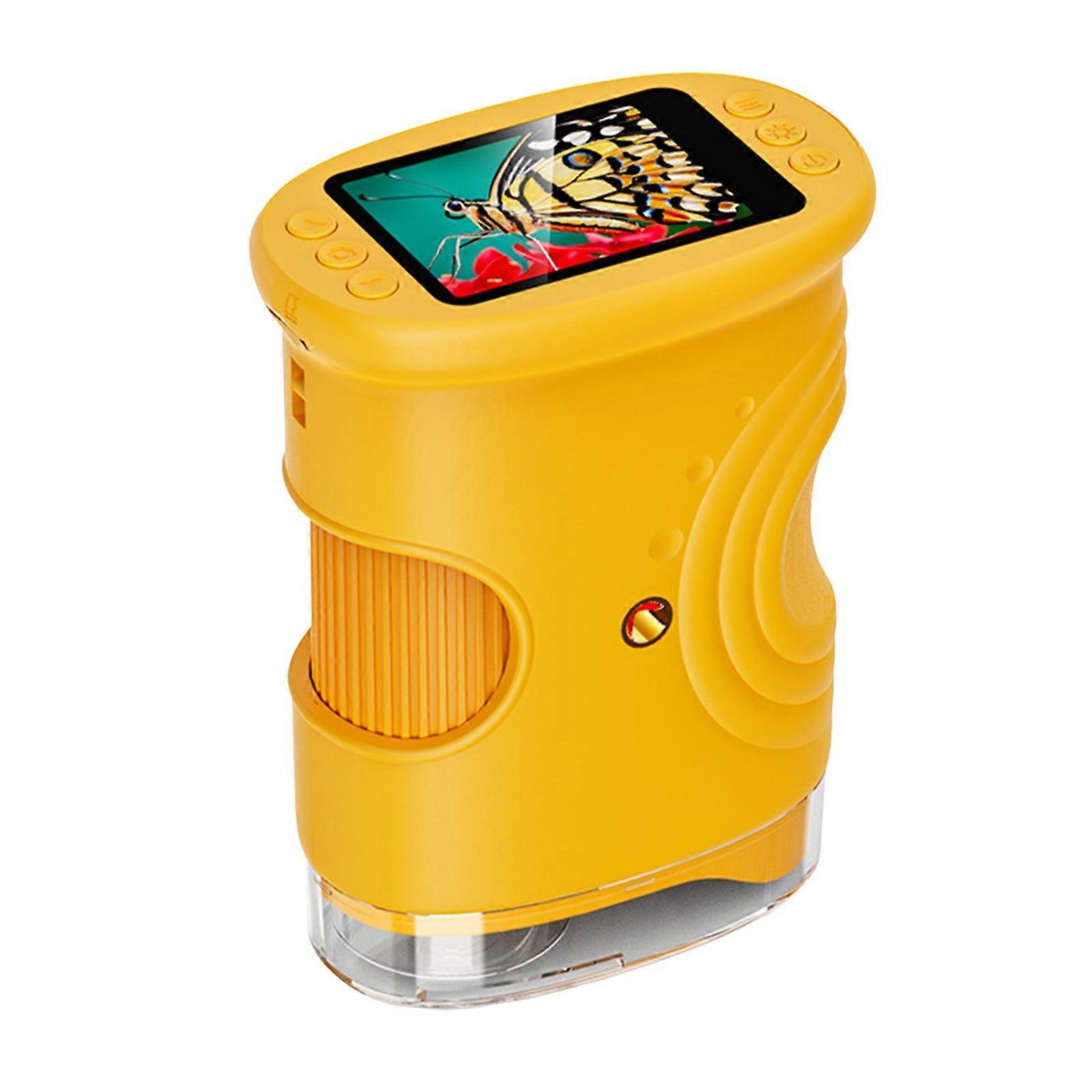 Microscope for Kids-1000X Handheld Digital Microscope with 4K 2 Inch IPS-Screen USB-Powered Portable Microscope