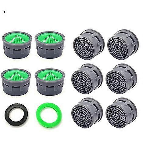 10pcs M22 M24 Faucet Aerator Flow Restrictor with Washer Splash Reduction Water Saving Insert