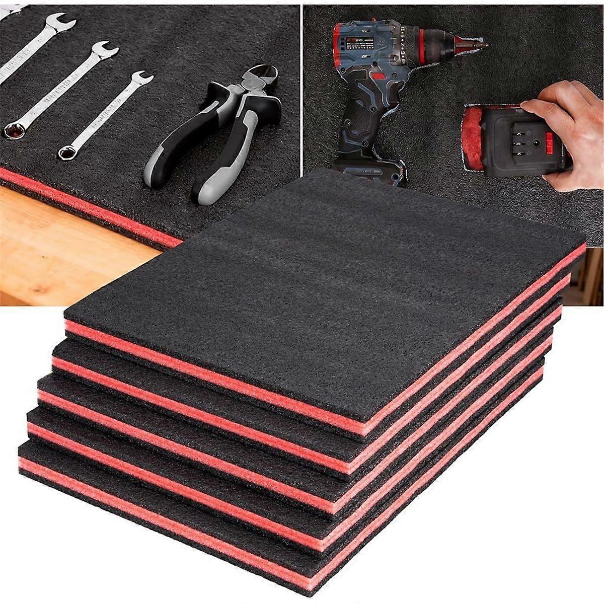5 Pcs Tool Box Foam 16x12x1 Inch, Cuttable Polyethylene Storage Sheets, for Tool Shadow Storage in