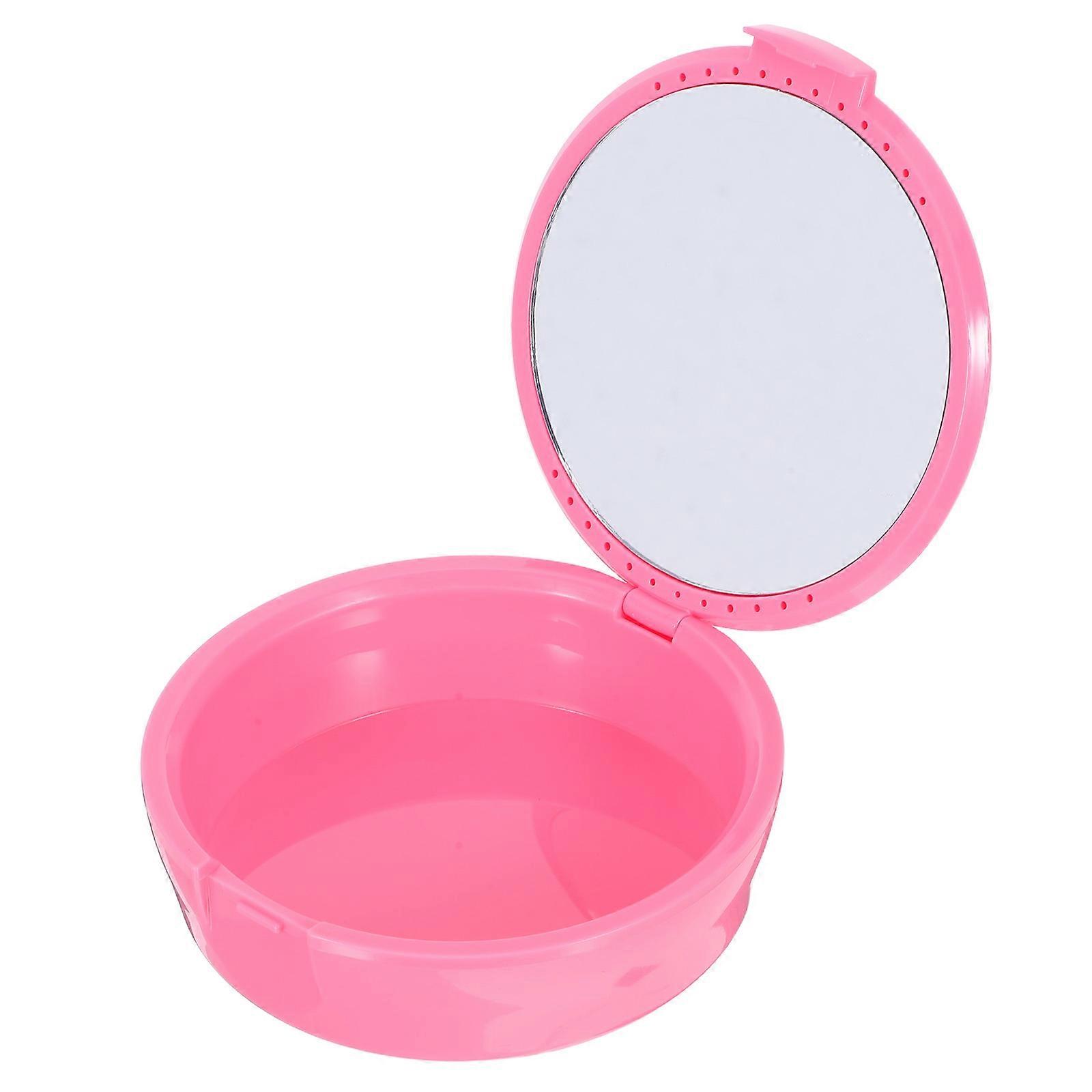 Retainer Cleaning Case Portable for Storage Use 4Pcs Pink Plastic Tooth Holder