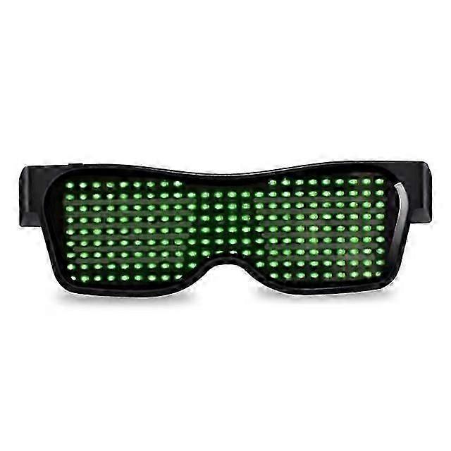 LED Glasses, Customizable Light-Up Glasses with Bluetooth Programmable Function, APP Controlled Glasses with Text/Graffiti/Animation/Rhythm, Great for