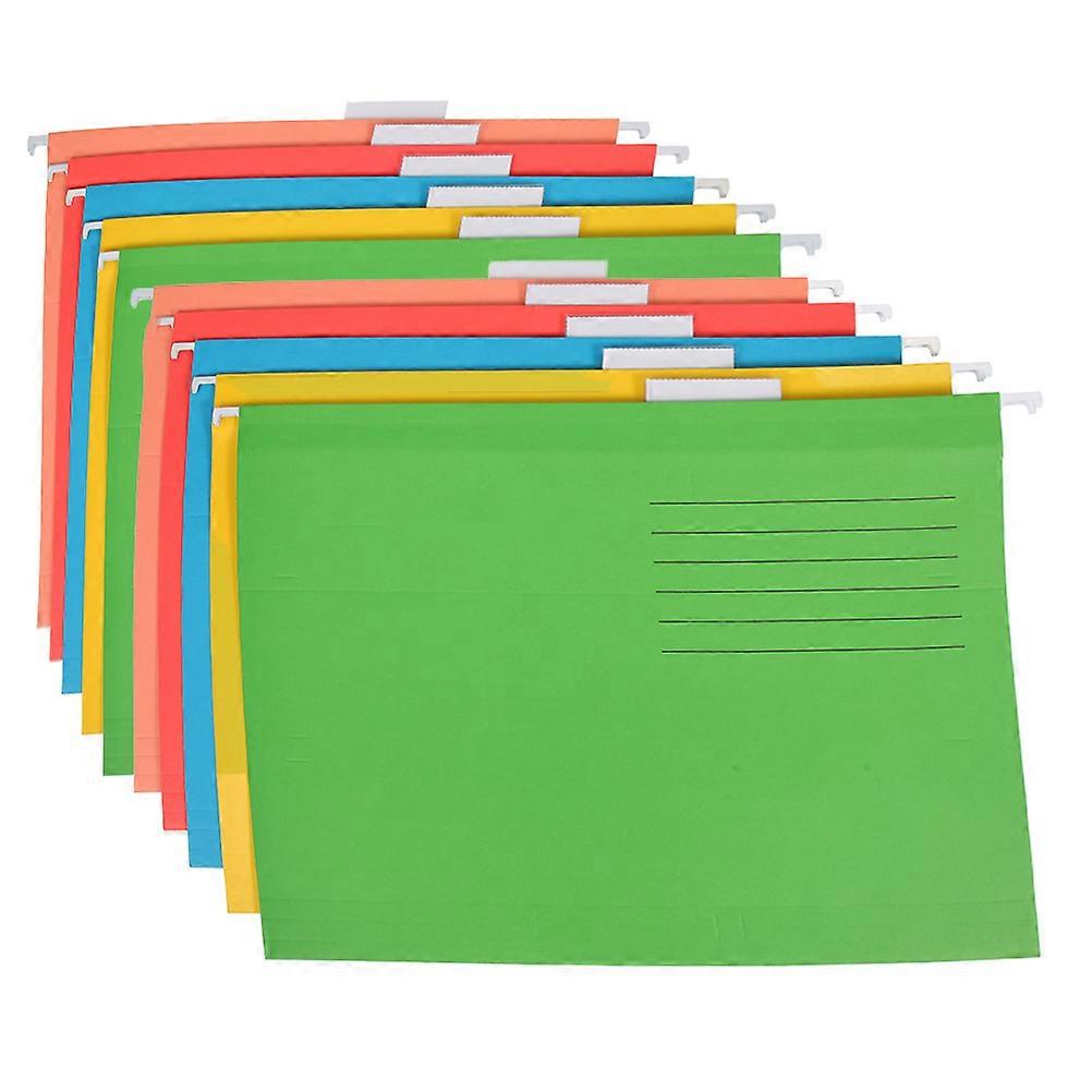 Hanging File Folder Metal Frames for Filing Documents 10Pcs Assorted Colors