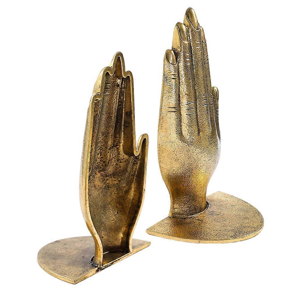 Book Ends Gold Metal Bookend for Book Use 1Pair