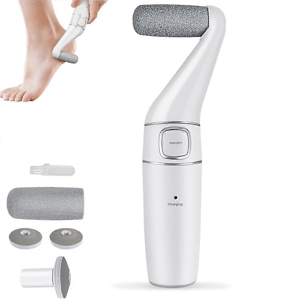 Electric Callus Remover Rechargeable Waterproof Foot File with Dual Speed and Interchangeable Rollers