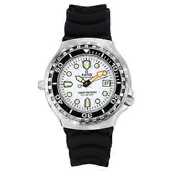 Ratio FreeDiver Version 02 Helium Safe 1000M Sapphire Quarz White Dial 1038EF102V-WHT-V02 Herrenuhr