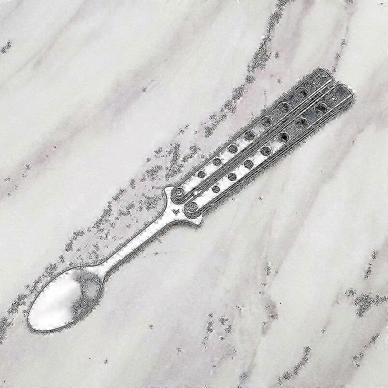 2025 1pcs butterfly portable spoon training folding practice portable coffee tableware|spoon