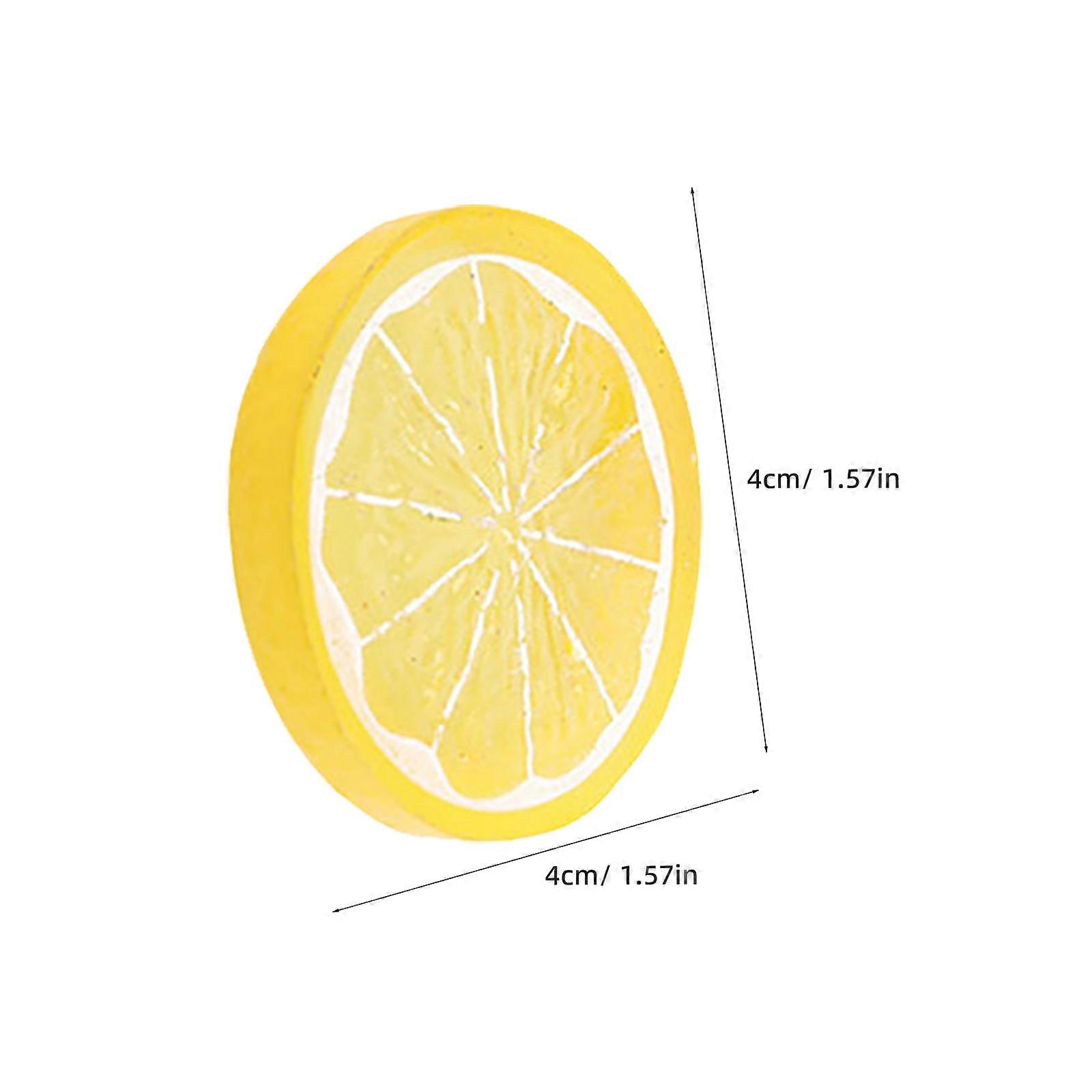 Artificial Lemon Slices Model for Decor 24Pcs PVC Assorted Color Dining Table