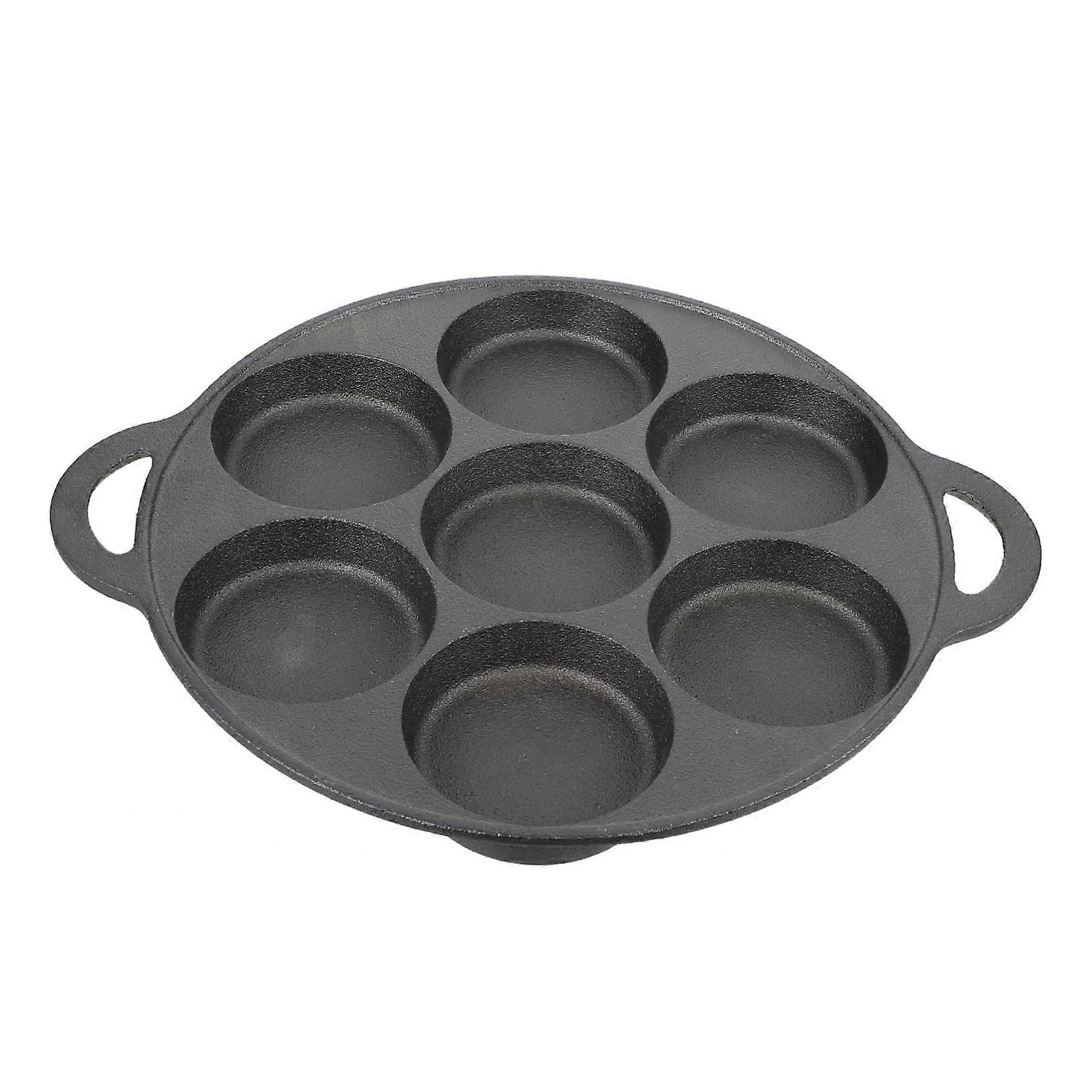 Cast Iron Non Stick Frying Pan with Ergonomic Heatproof Grip for Multi Function Omelette Cooking