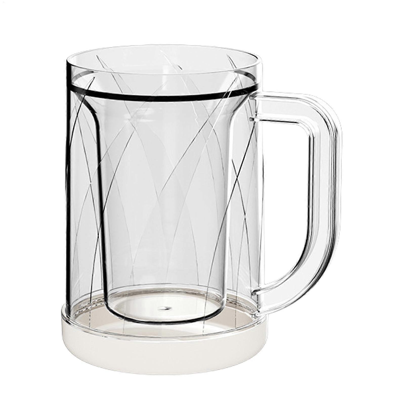 Freezer Beer Mug Double Wall Glass with Handle for Fast Cooling and LongLasting Cold Drinks
