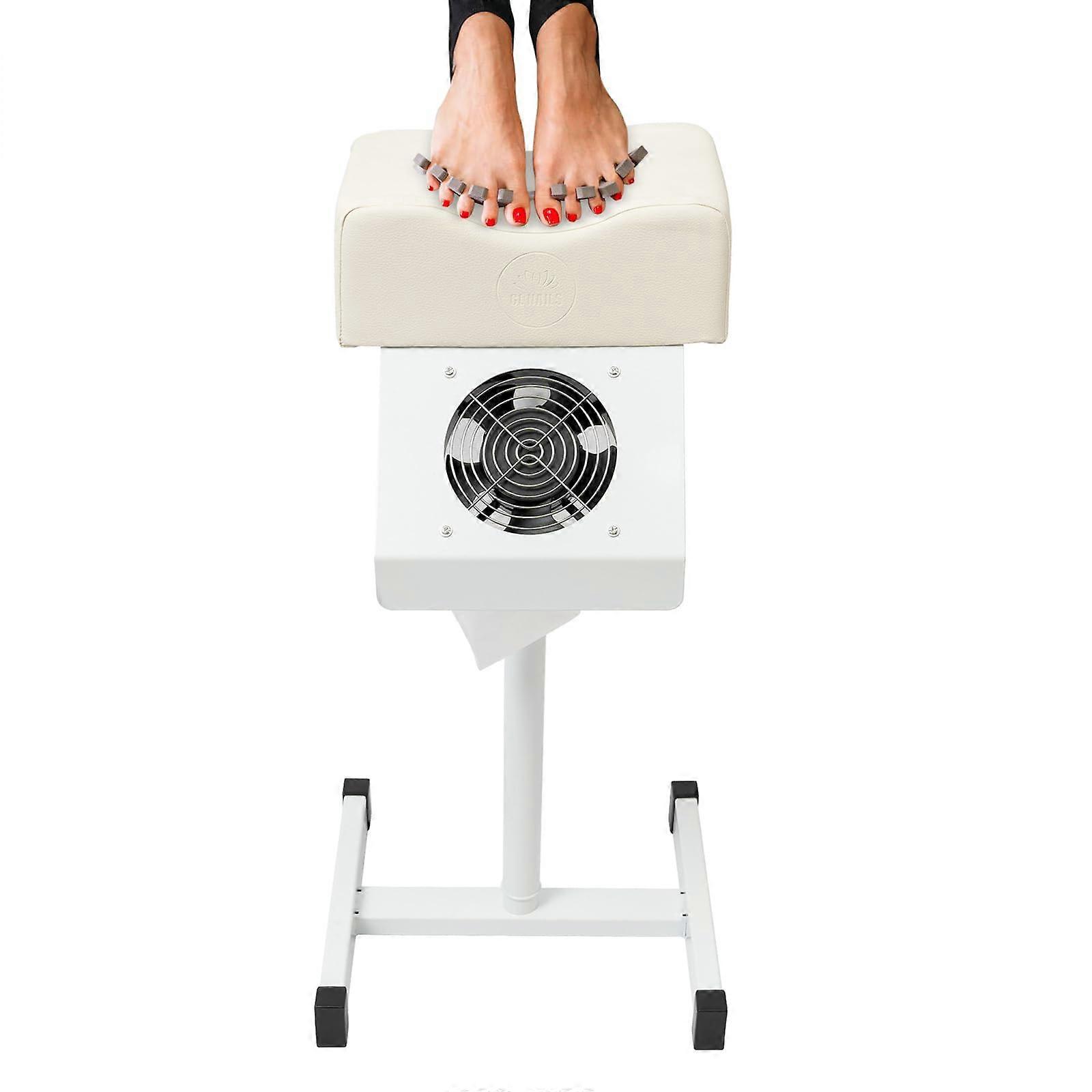 Adjustable Pedicure Foot Rest Stool with Ergonomic Cushioned Support for Salon Use White