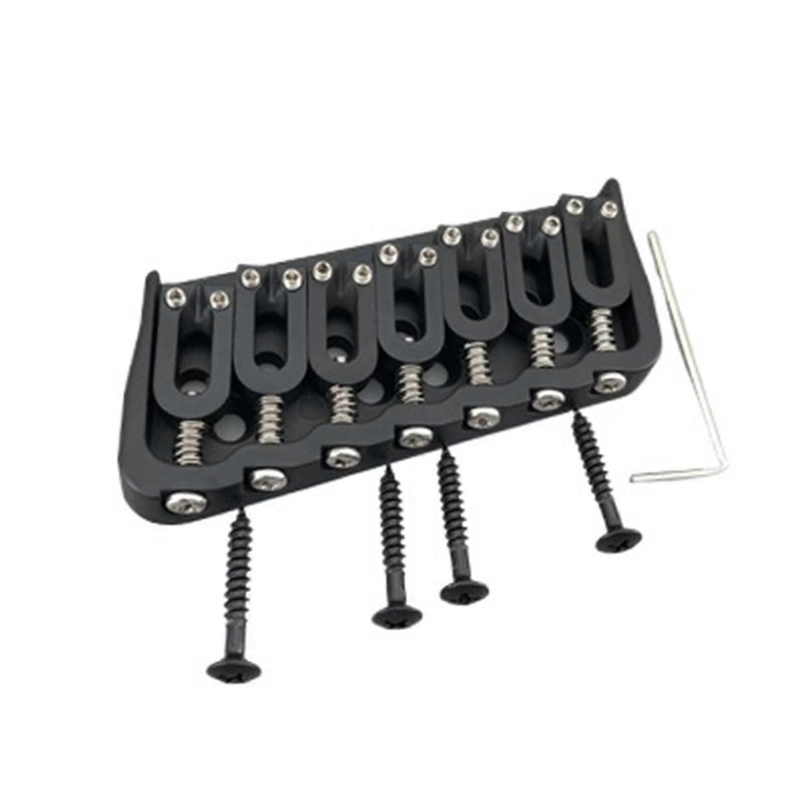 Black 7 String Multi Scale Guitar Bridge Replacement with Precision Stable Operation and Durable Workmanship