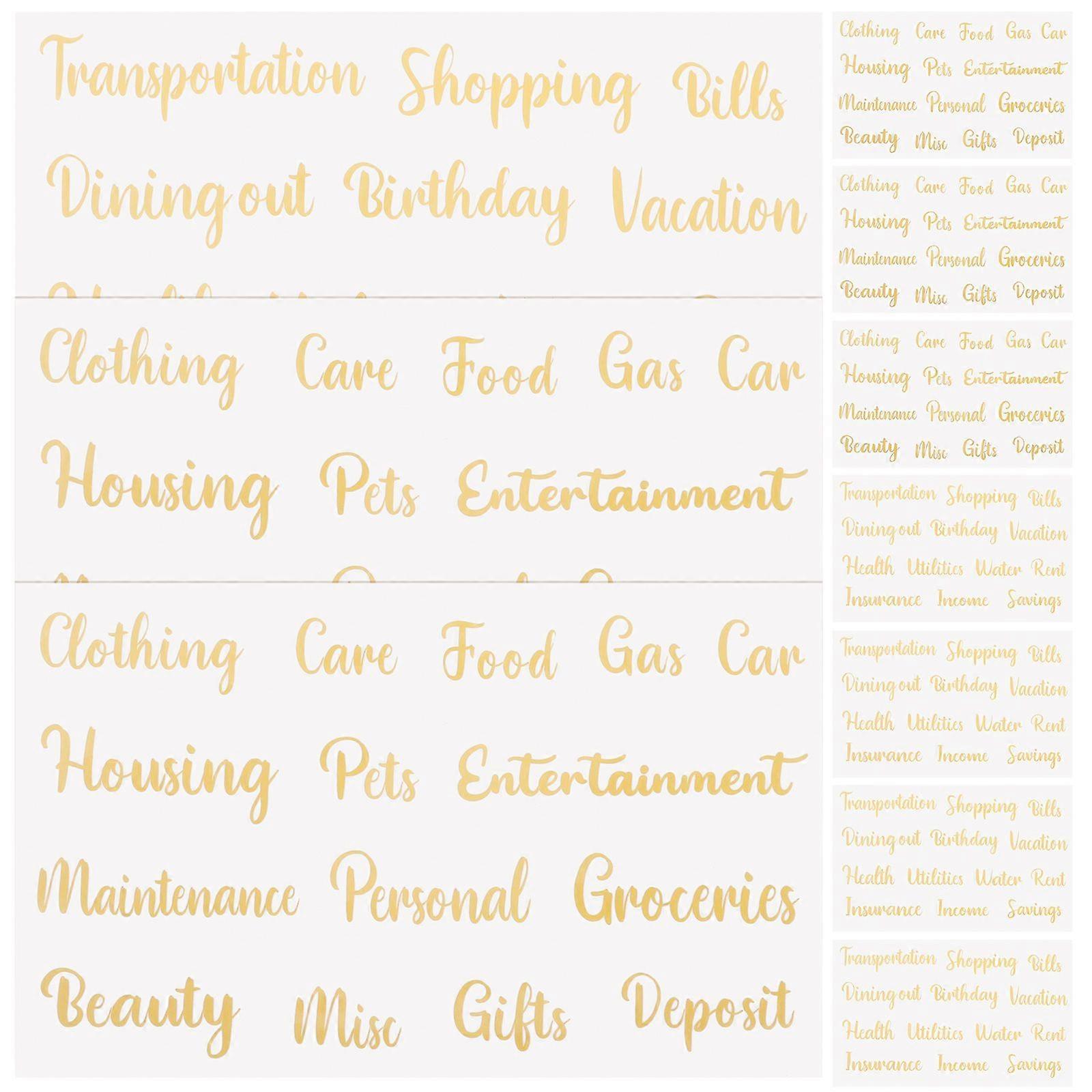 10 Sheets of Daily Use Cash Envelope Labels Multi-function Label Stickers Classifying Budget Labels